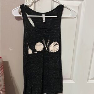 Bella Canvas Gray Cut Out Embellished Tank Top